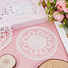 Flower Polyester Embroidery Lace Coasters AJEW-CN0007-46A-4