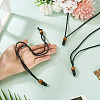 Adjustable Waxed Polyester Cord Necklace Making NJEW-TAC0030-7
