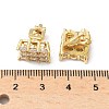 Brass Micro Pave Clear Cubic Zirconia Clip-on Earrings EJEW-A132-02C-G-5