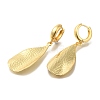 Rack Plating Leaf Brass Hoop Earrings EJEW-H016-01G-2