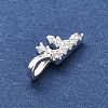 925 Sterling Silver with Cubic Zirconia Charms STER-Q004-01F-S-3