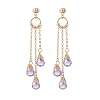 Bling Glass Teardrop Dangle Stud Earrings EJEW-JE05118-4