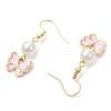 Alloy Enamel Butterfly Dangle Earrings EJEW-JE06283-5