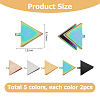 10Pcs 5 Colors 304 Stainless Steel Cuff Earrings EJEW-HS0001-43B-2