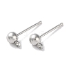 Rack Plating Brass Stud Earring Settings KK-F090-16P-02-1