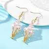 Glass Dangle Earrings EJEW-MZ00713-02-1