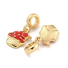 Rack Plating Alloy Enamel Cake European Dangle Charms FIND-B034-44G-2