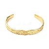304 Stainless Steel Textured Open Cuff Bangles for Women LS-STAS-B068-02G-2