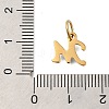 Ion Plating(IP) 304 Stainless Steel Enamel Alphabet Charms STAS-F308-02G-M-3