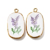 Fruit & Floral & Animals Printed Handmade Porcelain Pendants X-STAS-Z207-01G-02-1
