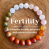 Natural Agate & Unakite & Quartz Crystal & Rose Quartz Round Bead Stretch Bracelets WG6A8BD-01-1