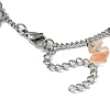Chakra Theme Natural & Synthetic Mixed Gemstone Nugget Charm Bracelets BJEW-TA00401-4