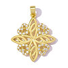 Brass Micro Pave Clear Cubic Zirconia Pendants CU-OY001-64G-1