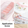 Rectangle Transparent ABS Plastic Jewelry Storage Boxes with Lid and PVC Bags CON-WH20001-17B-4
