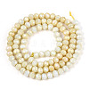 Anti-Tarnish Electroplate Rondelle Glass Beads Strands LS-EGLA-T021-4mm-17-04-2