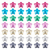 56Pcs 7 Colors UV Plating Opaque Acrylic Beads PACR-TA0001-25-1