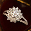 Brass Micro Pave Clear Cubic Zirconia Finger Rings for Women WG798F9-01-1