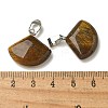 Natural Tiger Eye Pendants G-Z067-05P-08-3