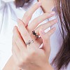 2Pcs 2 Color Alloy Snake Open Cuff Rings Set for Women JR933A-3