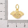 Real 18K Gold Plated Brass Micro Pave Cubic Zirconia Pendants KK-L209-036G-01-3