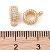 Brass Pave Clear Cubic Zirconia Beads LS-KK-N256-08G-A-3