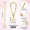 5Pcs 5 Styles Flat Round with Letter Alloy Enamel Wine Glass Charms HJEW-TA0001-14-3