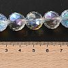 Transparent Electroplate Glass Beads Strands EGLA-N002-34E-H01-4