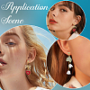 201 Stainless Steel Stud Earring Findings STAS-BBC0007-17-4