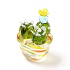 Glass Cactus Display Decorations DJEW-B004-04-2