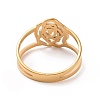 Ion Plating(IP) 201 Stainless Steel Rose Finger Ring RJEW-J051-22G-3