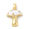 Brass Micro Pave Cubic Zirconia Enamel Pendants KK-G517-03G-01-1