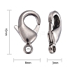 Brass Lobster Claw Clasps X-KK-903-B-NF-4