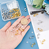   40Pcs 2 Colors Brass Clip-on Earring Converters Findings KK-PH0004-90-3