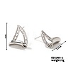 Chic Geometric Triangle Stud Earrings with Hollow Design and Edges PD9226-1-1