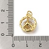 Rack Plating Brass Micro Pave Clear Cubic Zirconia Pendants KK-G500-20G-3