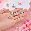 8Pcs 4 Colors Glass Seed Beaded Cupcake Pendants FIND-TA0009-15-6