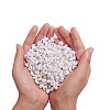 100G 2 Colors White Plating Acrylic Beads SACR-SZ0001-04-2