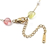 Colorful Glass Nuggets Link Chain Necklaces NJEW-H041-03G-3