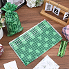 Rectangle Shamrock Clover Print Plastic Cookies Packing Pouches ABAG-WH0038-35B-4