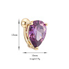 Teardrop 316L Surgical Stainless Steel Pave Cubic Zirconia Curved Barbell Belly Rings FS-WG221AF-03-3