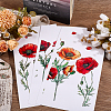 3 Sheets 3 Styles Flower PVC Waterproof Decorative Stickers DIY-WH0404-038-5