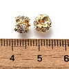 Brass Micro Pave Cubic Zirconia Beads KK-M318-14G-2