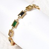 304 Stainless Steel Link Chain Bracelets for Women BJEW-A093-01C-G-3