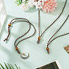 Adjustable Waxed Polyester Cord Necklace Making NJEW-TAC0028-8