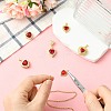 6Pcs 6 Styles Brass Pave Cubic Zirconia Pendants KK-CJ0003-85-5