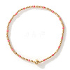 Glass Seed Beads & CCB Beads Stretch Bracelets TB4137-41-1