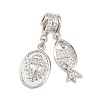 Brass Micro Pave Cubic Zirconia Pendants KK-Z151-07P-1