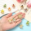 20Pcs 10 Colors Faceted Glass Pendants PALLOY-SZ00011-4