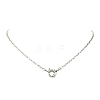 2.5MM 304 Stainless Steel Paperclip Chain Necklaces NJEW-JN06449-02-3