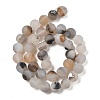 Natural Dendritic Agate Beads Strands G-A248-A04-01-3